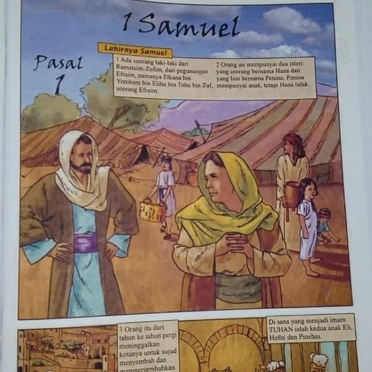 Komik Alkitab Anak Bergambar 1 Samuel. Cerita Tokoh Kitab Suci Sekolah Minggu Hadiah Kado Gift