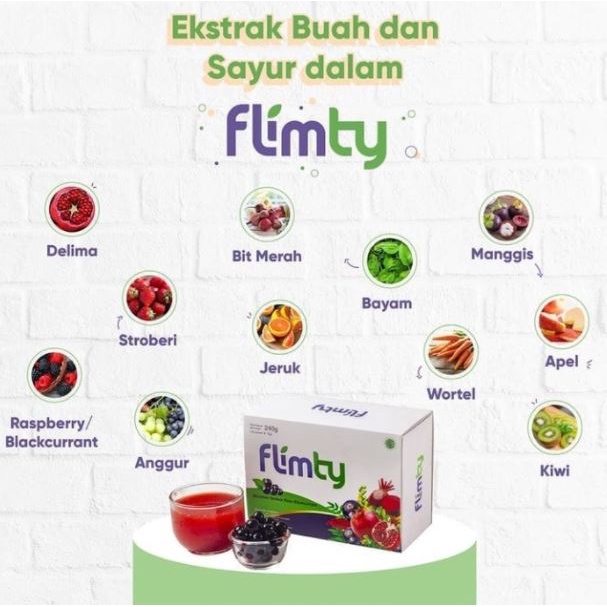 Flimty 1 Box 16 Sachet Minuman Flimti Fiber Serat - Pelangsing Diet Detox Agen Reseller Welcome