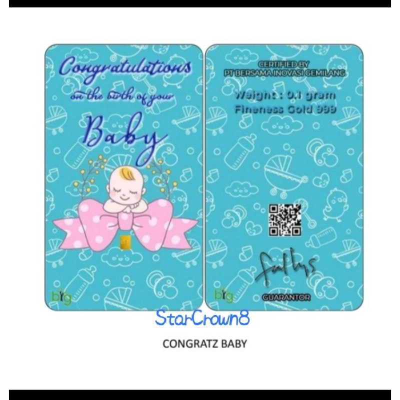 Gold Baby Edition 0,025gram - 0,1gram (tanpa dompet LM)