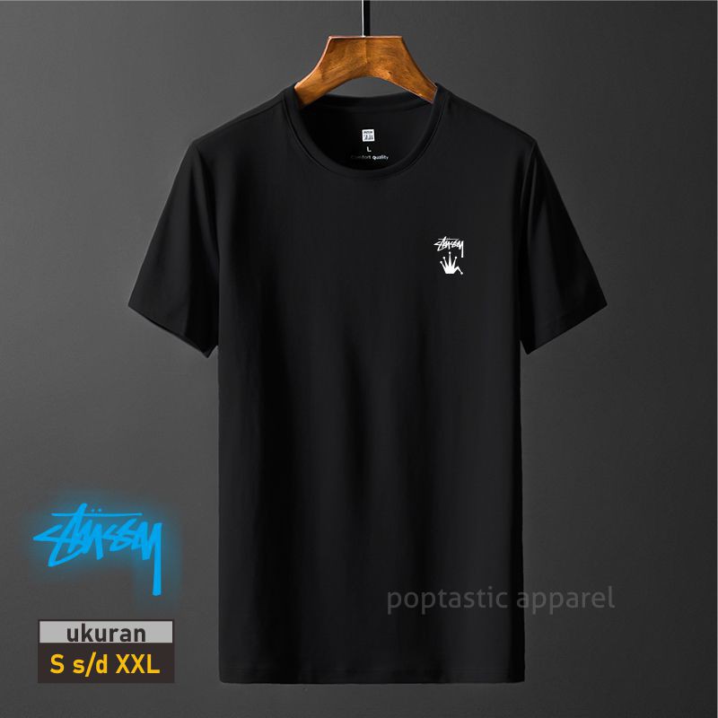 STUSY - Kaos Distro Pria Wanita Katun Combad 30S Premium/ LEMBUT / ADEM