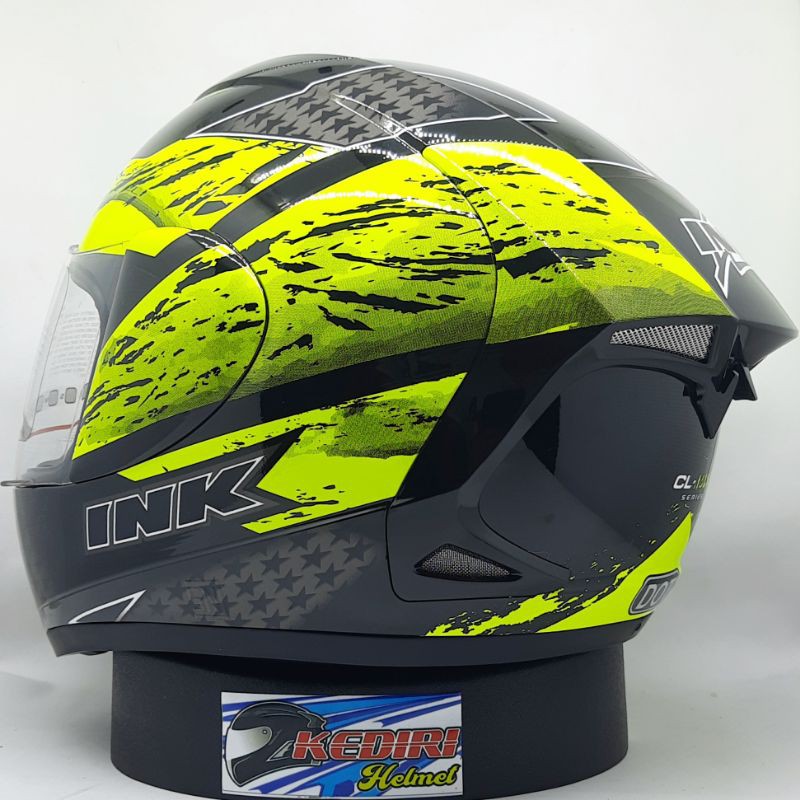 Helm INK CL MAX Seri 7 Yellow fluo gloss