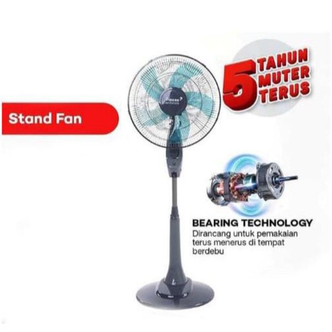 KIPAS BERDIRI PISCES 1680 PRO | STANDFAN TEKNOLOGI BEARING 16&quot; | KIPAS ANGIN BERDIRI MURAH 16 INCI