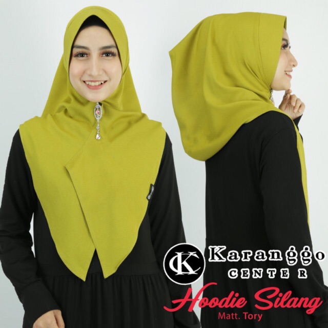  Jilbab  Hoodie Karanggo  Voal Motif