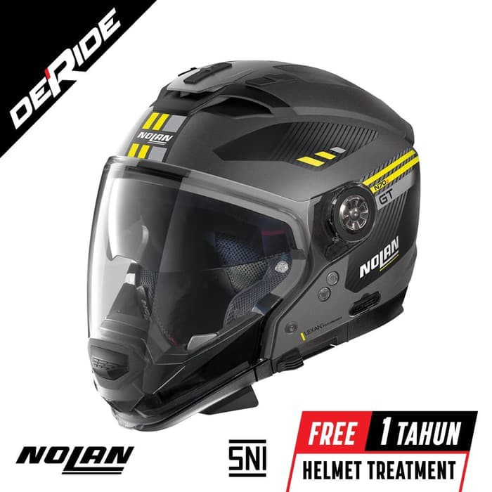 OFC Helm Nolan N70-2 GT BELLAVISTA N-COM Col. 020 FLAT LAVA GREY SNI