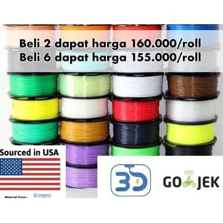 

TINTA 3D PRINTER FILAMENT PLA DAN ABS KUALITAS BAGUS - BAHAN PLA