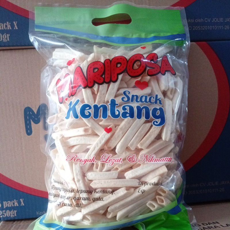 

Kentang mariposa rasa ori netto 250gram