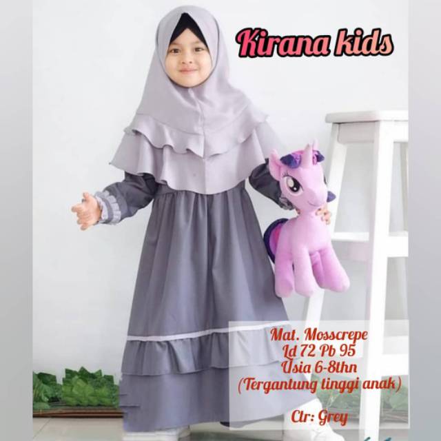 Gamis Anak Perempuan 3-10tahun 3tahun 4tahun 5tahun 6tahun 7tahun 8tahun 9tahun LECETIA KISD