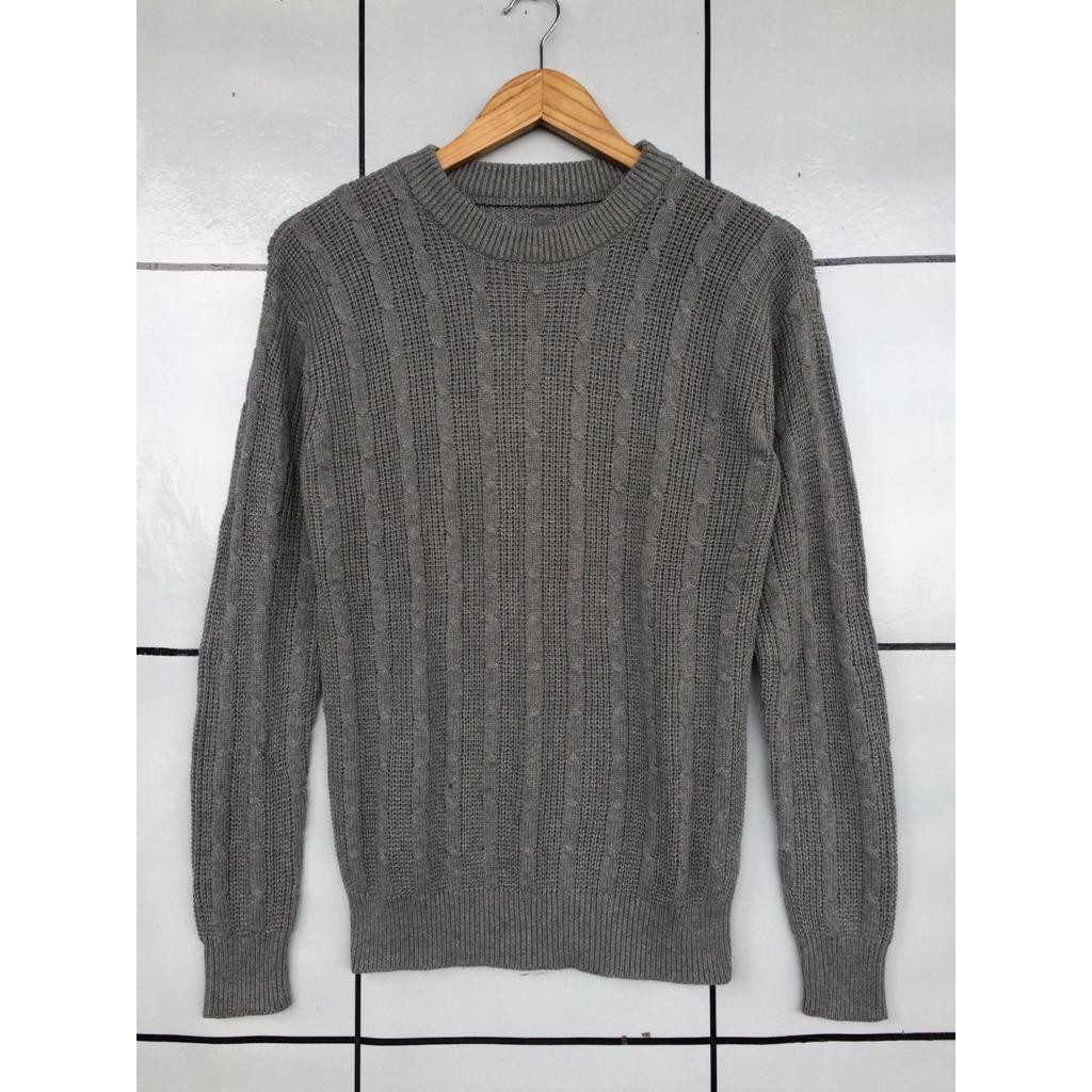 Sweater Cable Unisev Slimfit Cotton