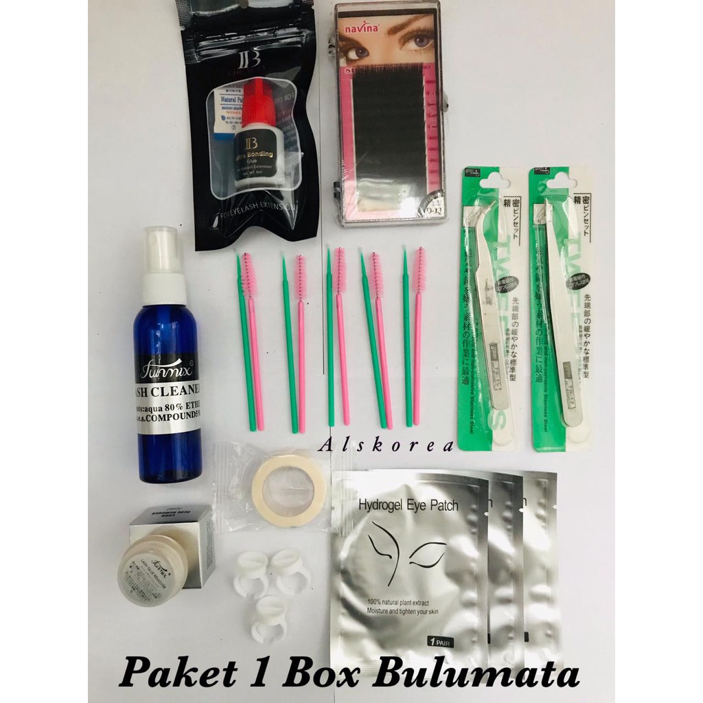 PAKET EYELASH EXTENSION MURAH DAN LENGKAP / PAKET BULUMATA 4 BOX / PAKET EYELASH EXTENSION BULUMATA