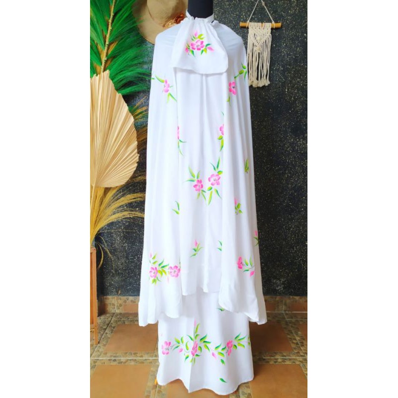 mukena jumbo lukis kain bali