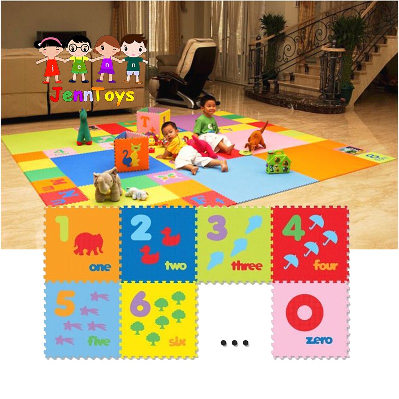 JennToys - Evamat Matras Alas Lantai angka gambar - EVAMATS UNIMATS 123 GAMBAR