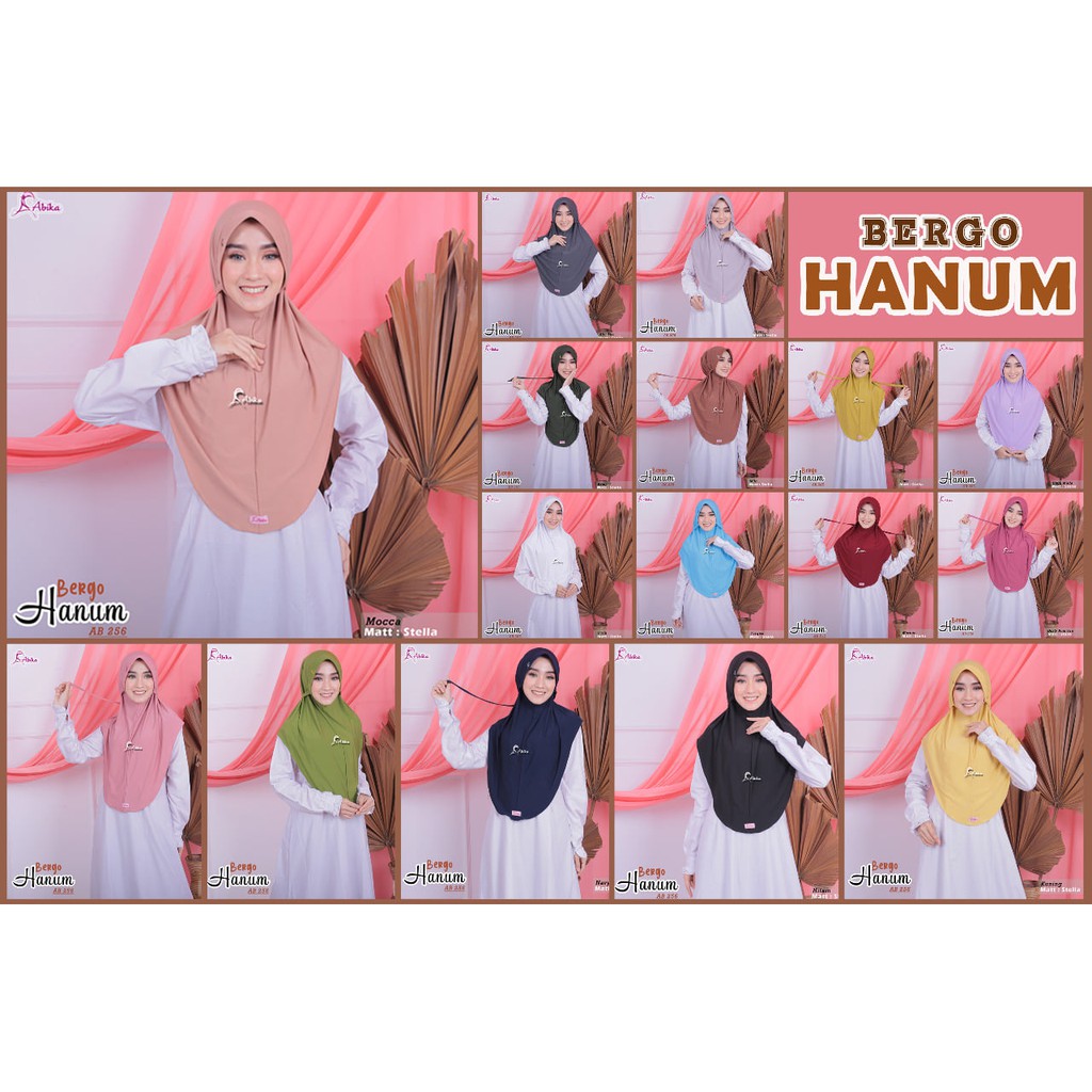 Abika Original Bergo Hanum Series – Kerudung Instant Dewasa