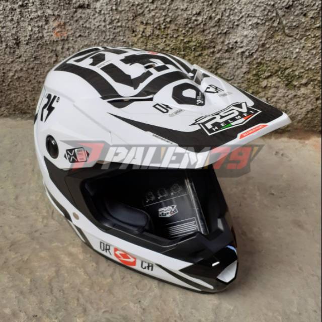 RSV Helmet Orca Nectar Putih - Helm Trail Supermoto Fullface