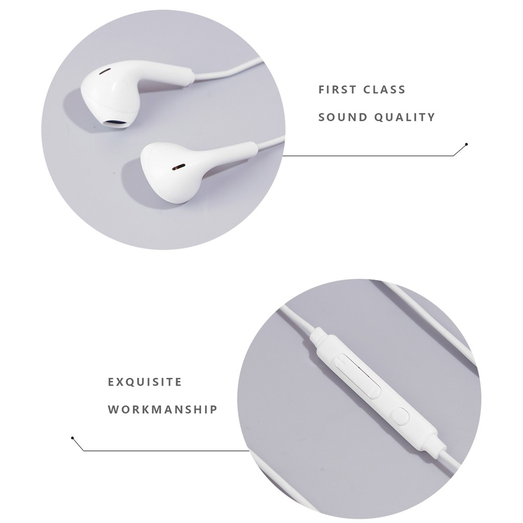 Miniso Earphone in Ear Earbuds Silikon Kabel Noise Cancelling Awet Headset Universal-6