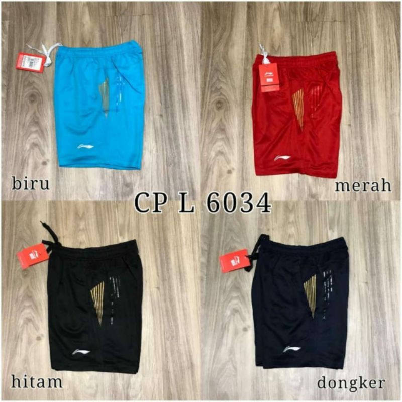 Celana Badminton Lining Grad Ori Import 6034 / Celana Bulutangkis Murah / Celana pendek olahraga