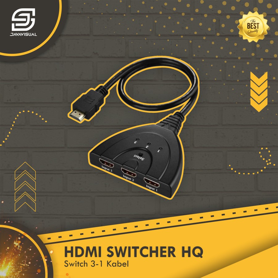 [JaVis] HDMI SWITCHER 3 Port Full 1080P Hdmi Switcher- HDMI Splitter- Hdmi Sel