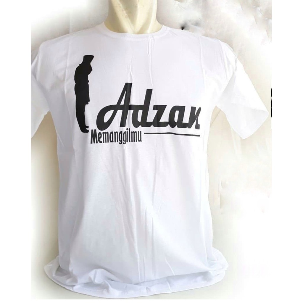 Tshirt baju kaos adzan memanggilmu dakwah islam putih muhammad terbaru hijrah