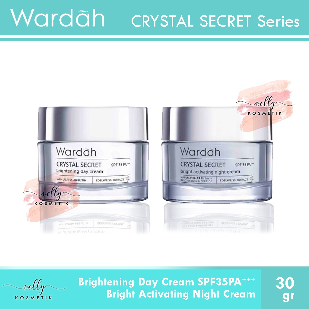 Wardah Crystal Secret White Secret Day Cream &amp; Night Cream 30g