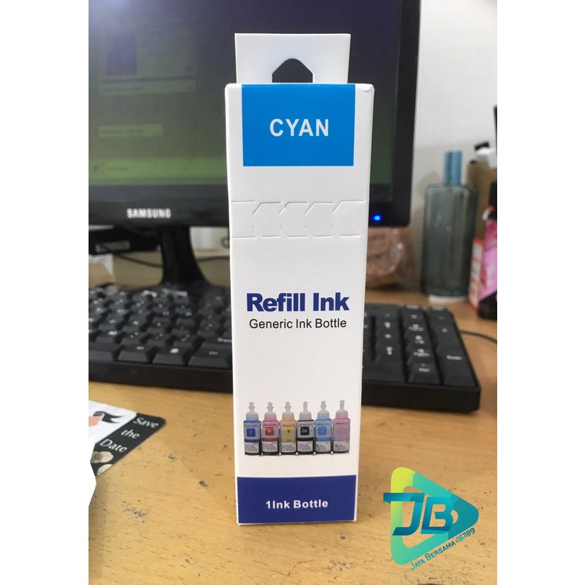 REFILL TINTA INK INKJET ISI ULANG PRINTER EPSON L100 L101 L110 L200 L210 L211 L300 L301 L303 L350 L351 L355 L455 L550 L551 L555 L558 L800 L801 70 ML JB5217
