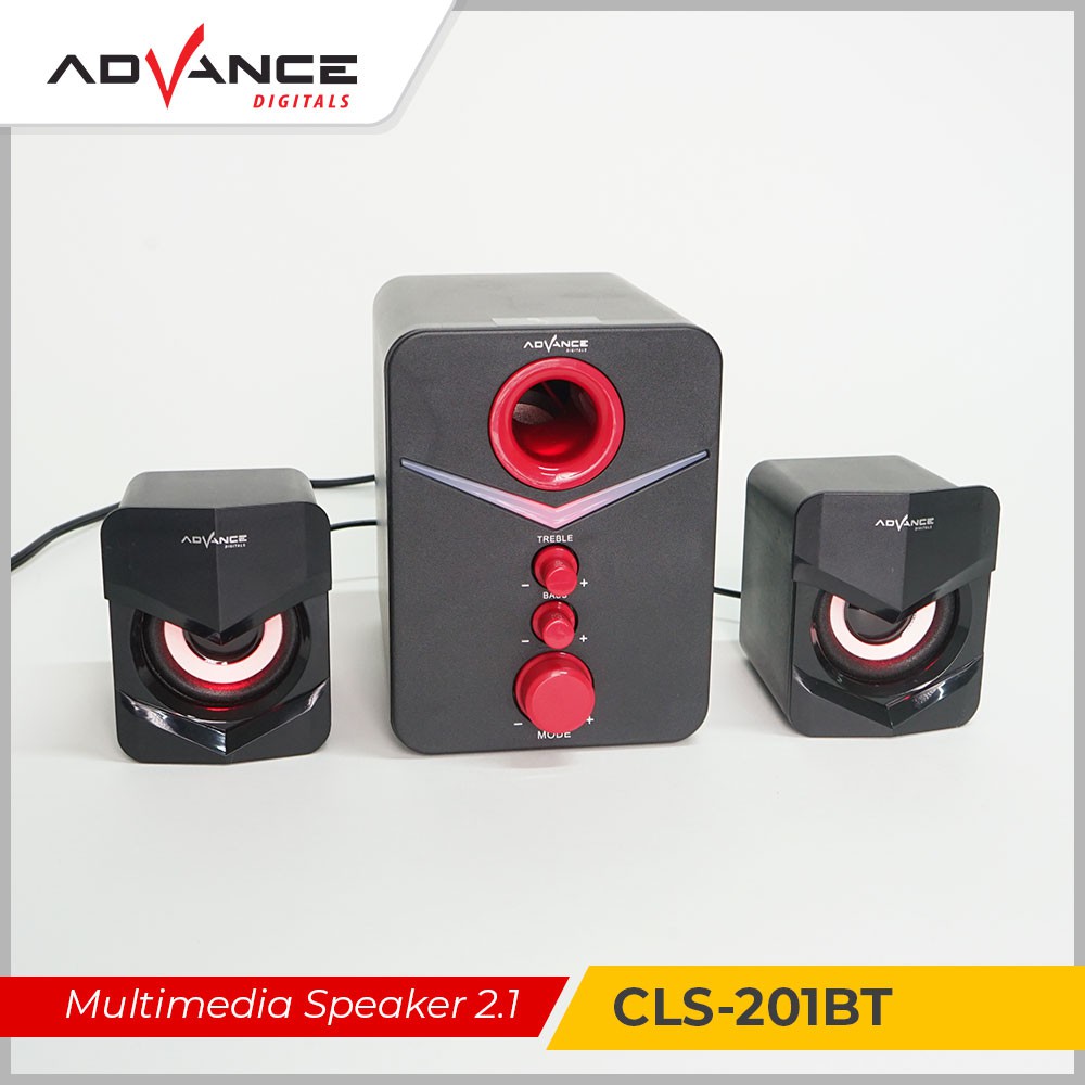 Advance Speaker Bluetooth Multimedia Aktif 2.1 Stereo Music Box Sub woofer Karaoke USB CLS201BT-1