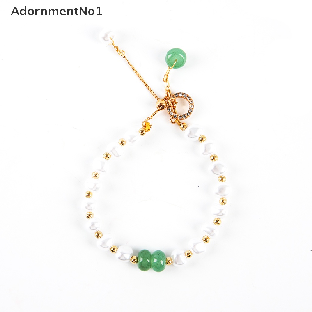 (AdornmentNo1) Gelang Tangan Cuff Fashion Aksen Batu Mutiara Untuk Perhiasan Wanita / Hadiah Anniversary