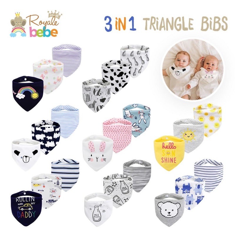 royale bebe triangle bib isi 3