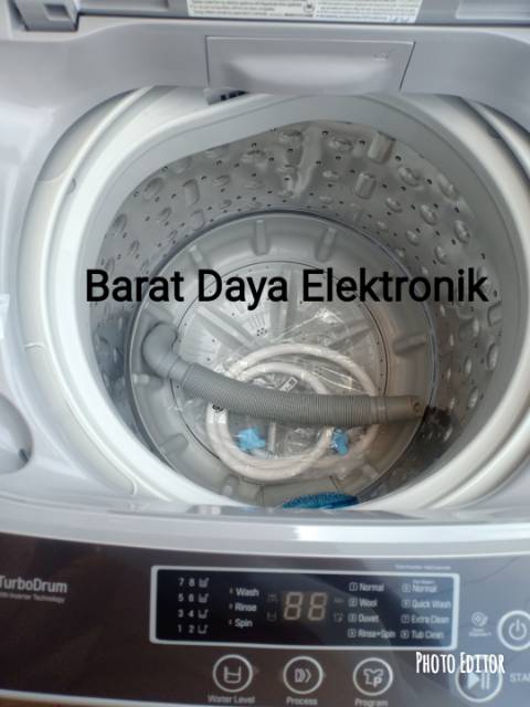 LG Mesin Cuci 1 Tabung Inverter T2108VSPCK (8kg) dan T2185VSPCK (8.5kg) Mesin Cuci Top Load [1 Tabung/ Inverter] Grey
