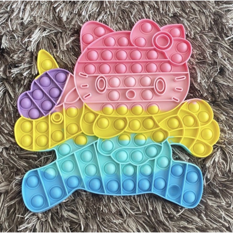 POP IT JUMBO XXXL HELLO KITTY RIDING UNICORN | MAINAN MURAH