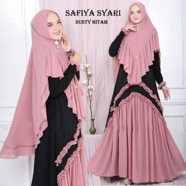 [RBN] set gamis Safiya syar'i busui + jilbab syar'i no pad