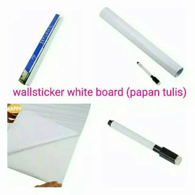 

Stiker papan tulis whiteboard / white board gulung uk. 45 x 200cm