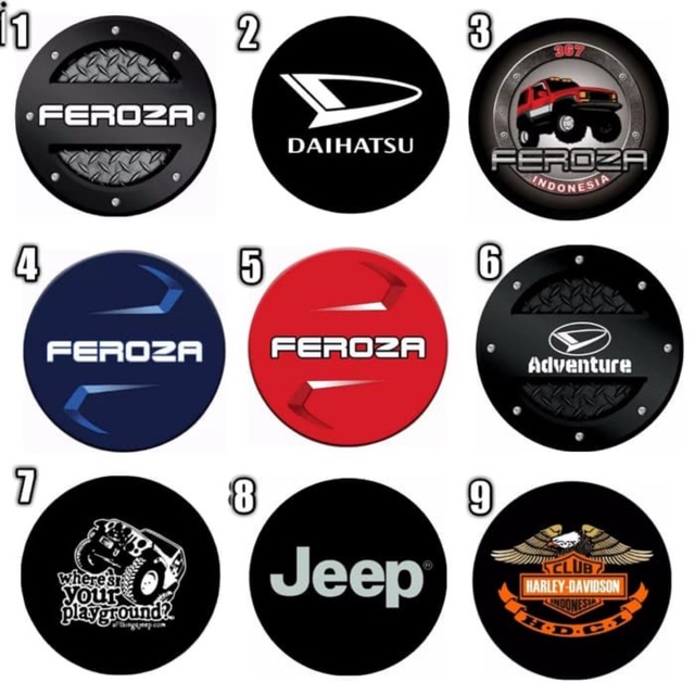 Cover Ban Sarung Ban Serep Mobil Feroza Daihatsu Cadangan Feroza