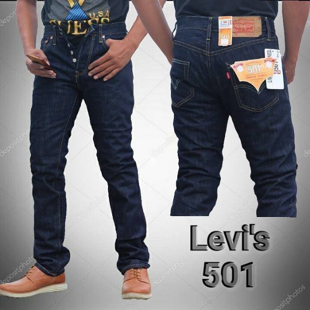 Celana Jeans LEVIS 501  ~ [BIRU DONGKER]  ~ PREMIUM