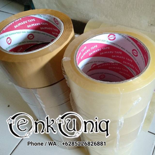 

Lakban Daimaru Opp Transparan Bening Coklat 2 inch 48mm 90 yard Solasi Packing Kardus