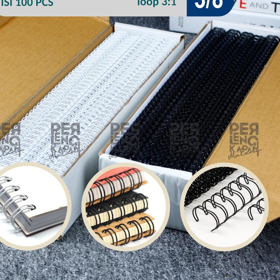

♥ Ring Kawat Spiral Jilid 3/8 F4 atau A4 Spiral Wire 3:1 38 atau 35 Lobang Langsung Kirim