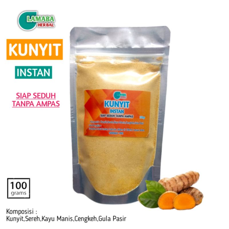 

Kunyit Instan Bubuk Sari Kunyit Wedang Minuman Herbal 100 gram