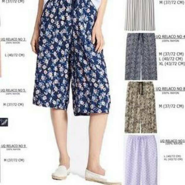 New Kulot pendek Uniqlo bahan adem size M adem