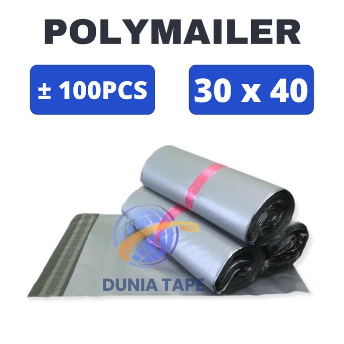 

PLASTIK POLYMAILER 30 x 40 SILVER ABU Packaging Kantong Online Shop