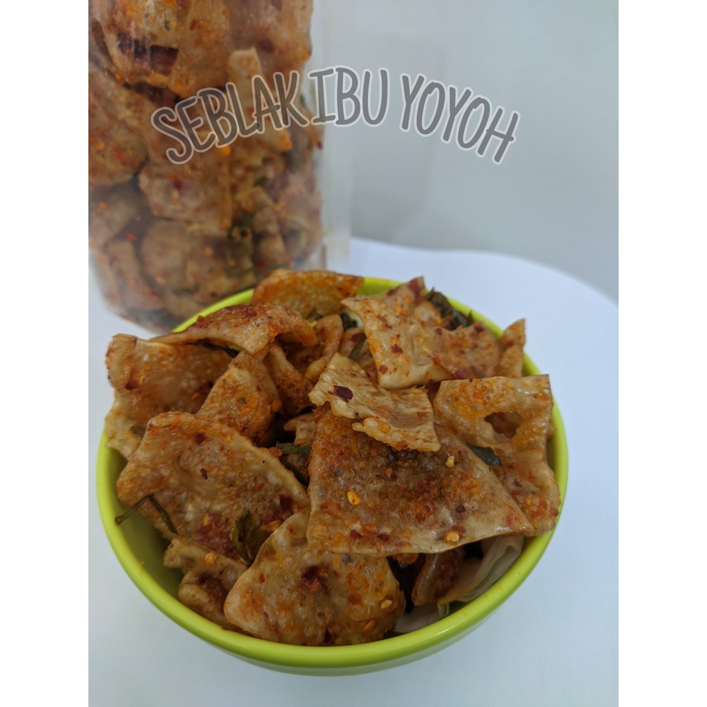 

Dapur seblak - seblak keripik elod pedas gurih | kemasan 1kg | aroma daun jeruk | cemilan pedas
