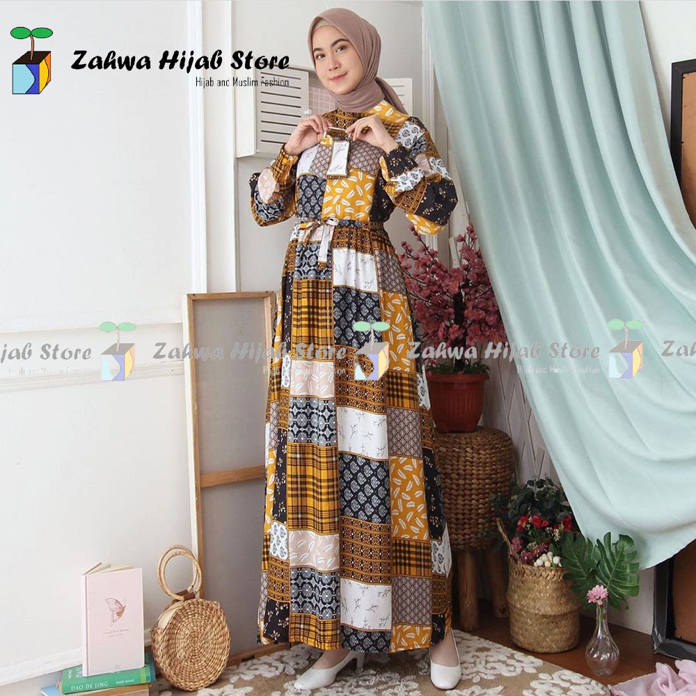 Dress Muslim / Fashion Muslim Baju Gamis Wanita Rayon Sheira
