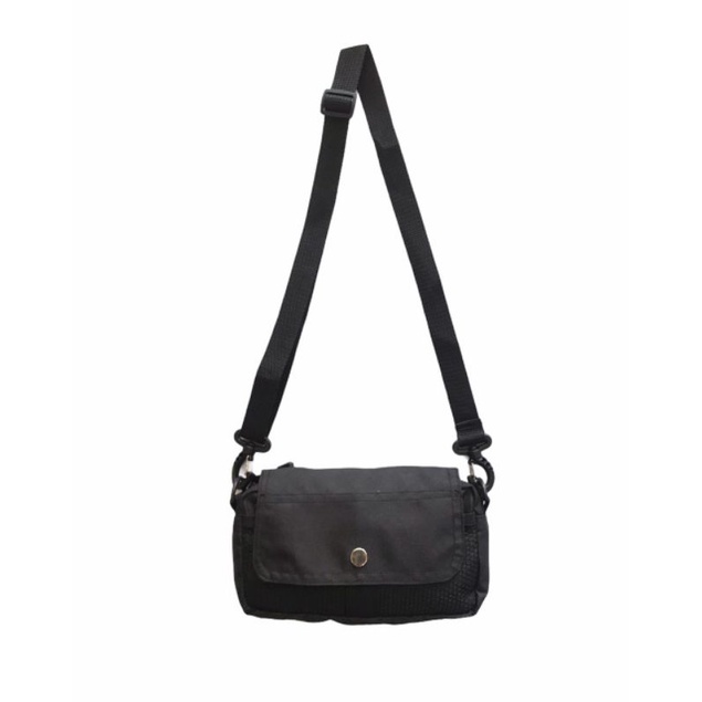 Tas slempang shoulder bag mini warna hitam/ original polos premium distro clothing unisex cowo/ cewe