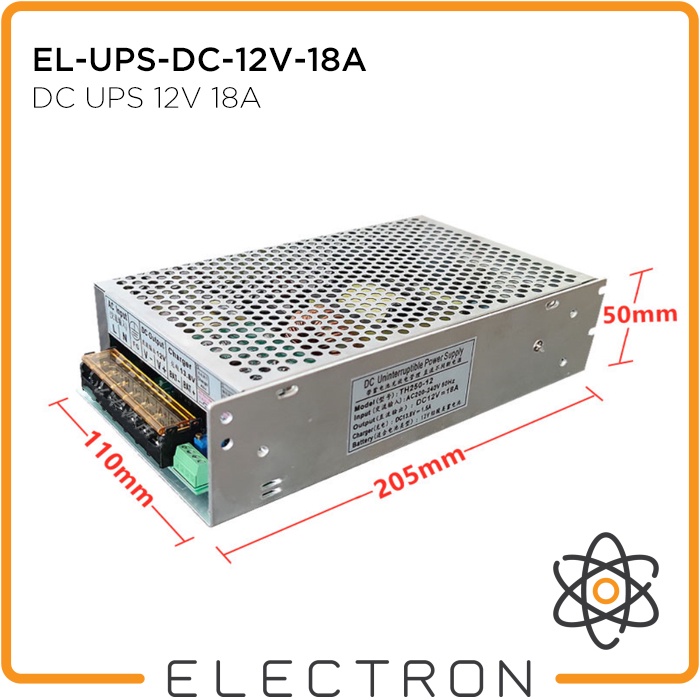 EL-UPS-DC-12V-18A Switching Power Supply Backup Aki Battery Charging