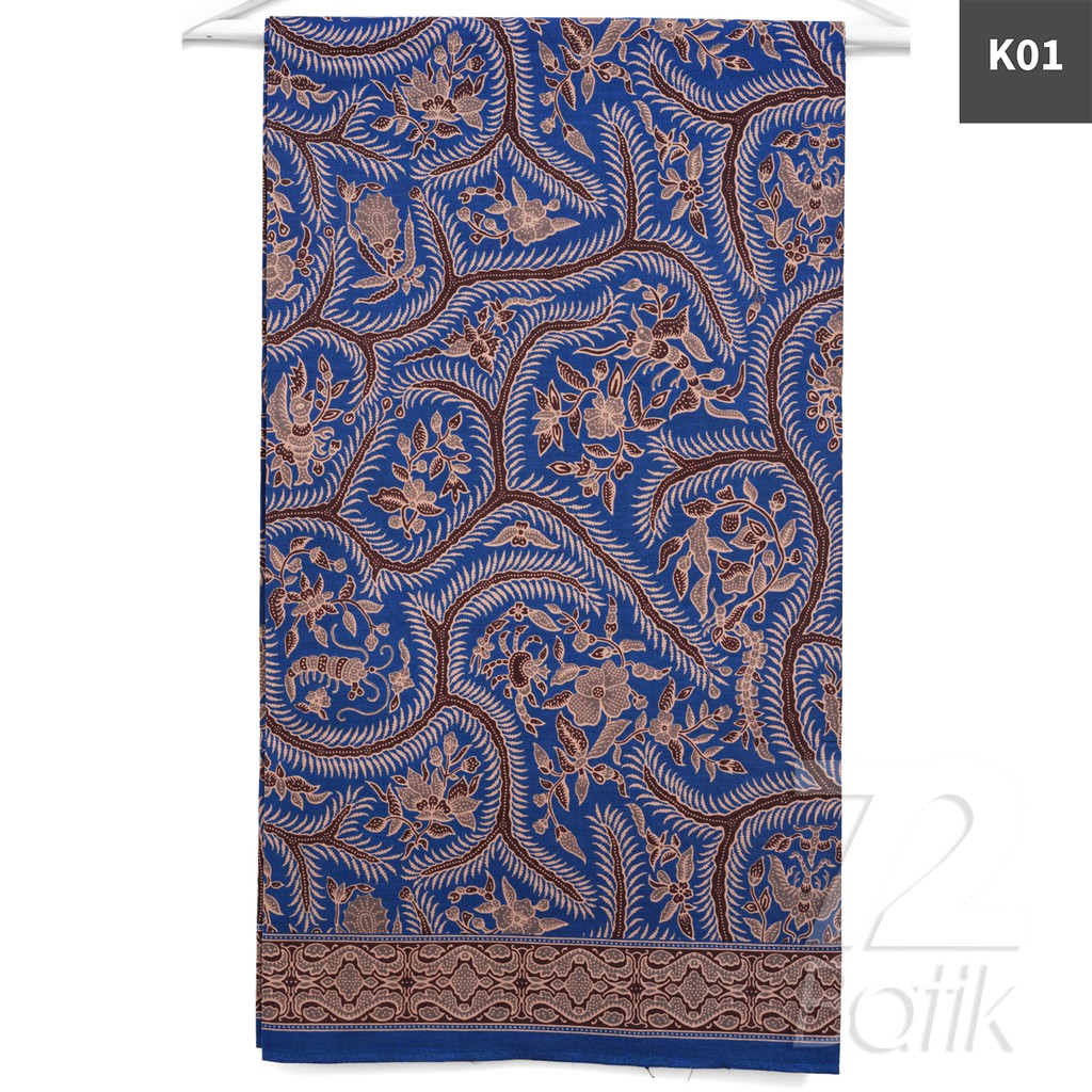 KAIN BATIK KATUN Premium Motif Kembang Segaris Warna Cream Crem Krem Coklat 725949 Cap 72 Jarik Jarit Samping Kebat Panjang Batik Katun Modern Premium Bahan Seragam Batik Pernikahan Kantor Keluarga Murah Kamen Jadi Batik Bali Lembaran