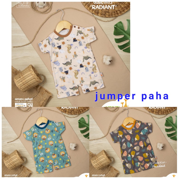 Velvet Junior Newborn setelan pendek/panjang/Romper/Jumper Pendek/Panjang/