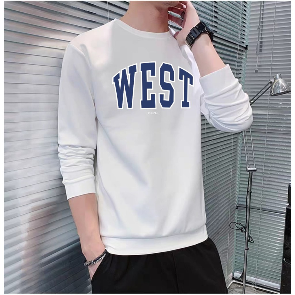 BISA COD / ALIPIO781 - BAJU SWEATER WEST / fashion pria / keren / terbaru