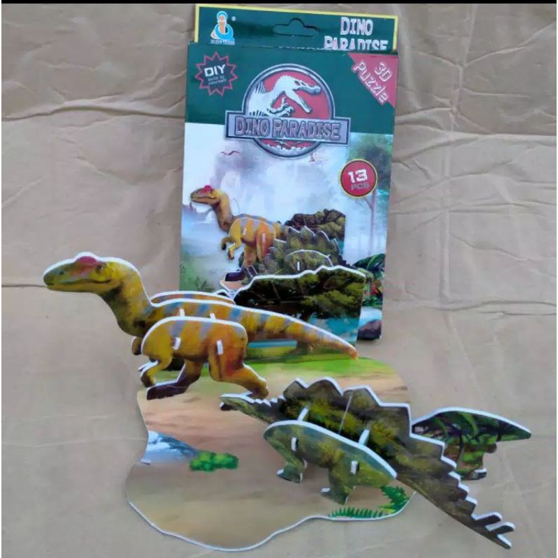 GROSIR MAINAN DINO 3D PUZZLE DINOSAURUS RAKIT EDUKASI