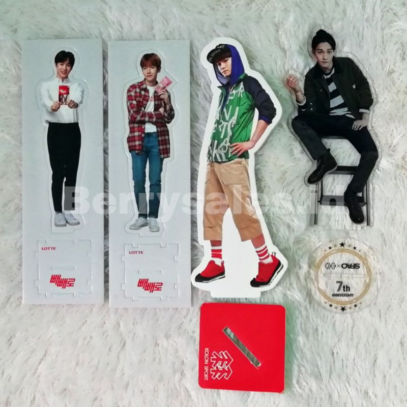 Exo Standee Official Goods Acrylic Suho Baekhyun Lotte Pepero Chen Kolon Sport Spao