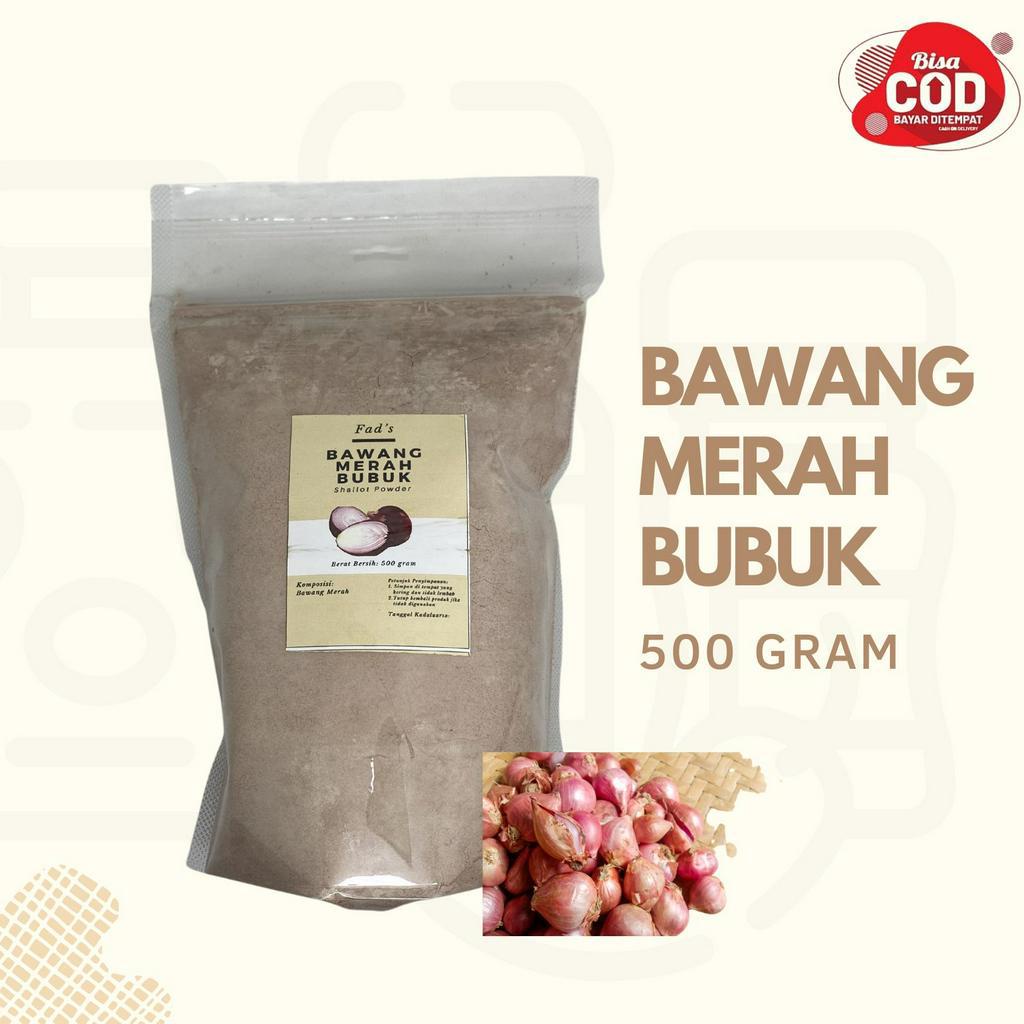 Fad's Bumbu Dapur Bubuk Bawang Putih Bubuk 500 Gram - Bawang Merah Bubuk 500 Gram - Bawang Bombay Bubuk 500 Gram