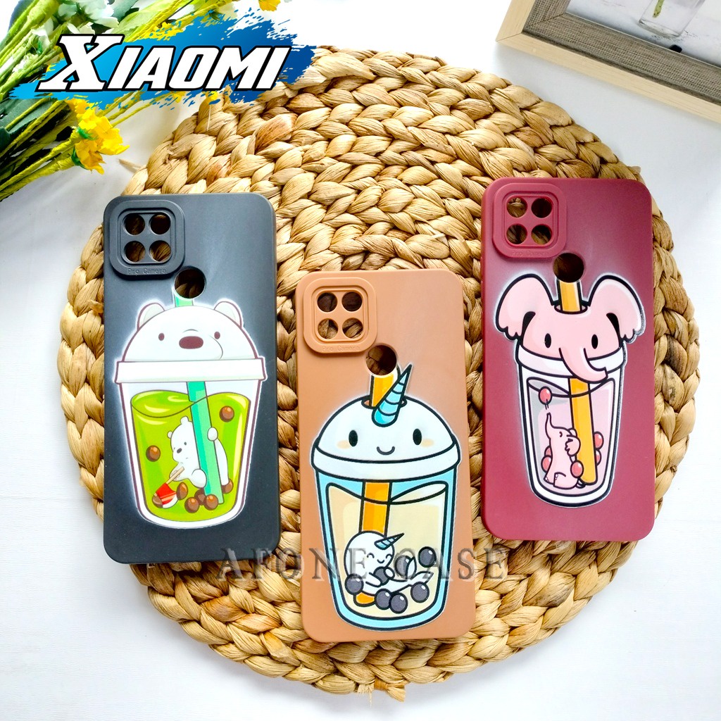 Case Silicone Boba Redmi 9A 9C Note 11 2022 10 2022 Casing Handphone Softcase HP