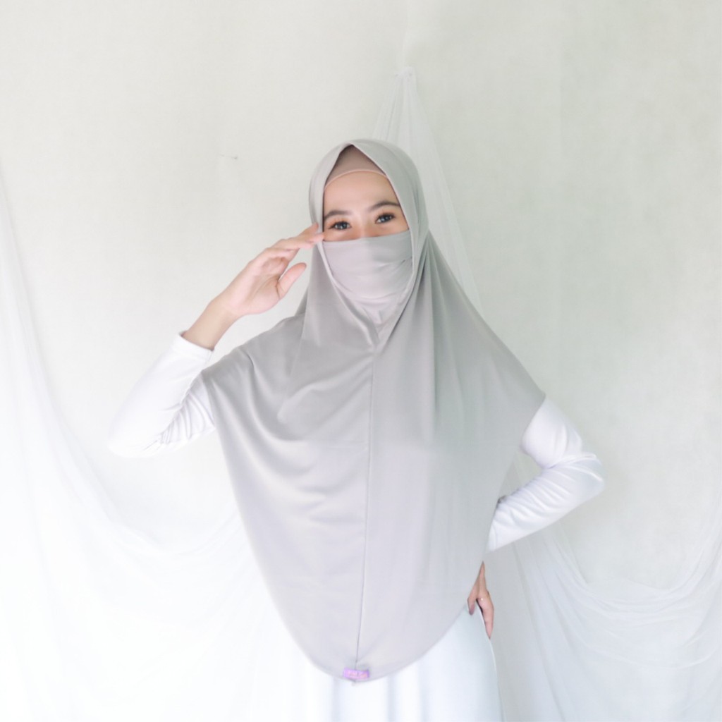 HIJAB KALISHA SYIRIA MASKER SAFETYMASK  ANTI KORONA BAHAN JERSEY TERMURAH SESHOPEE RAYA