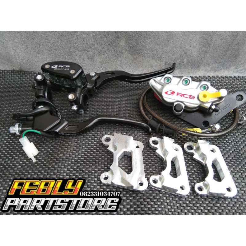 PAKET SET MASTER KALIPER RCB NINJA R RR SS MASTER REM RCB OVAL 14MM SET HANDLE KOPLING RCB E2 ORIGIN